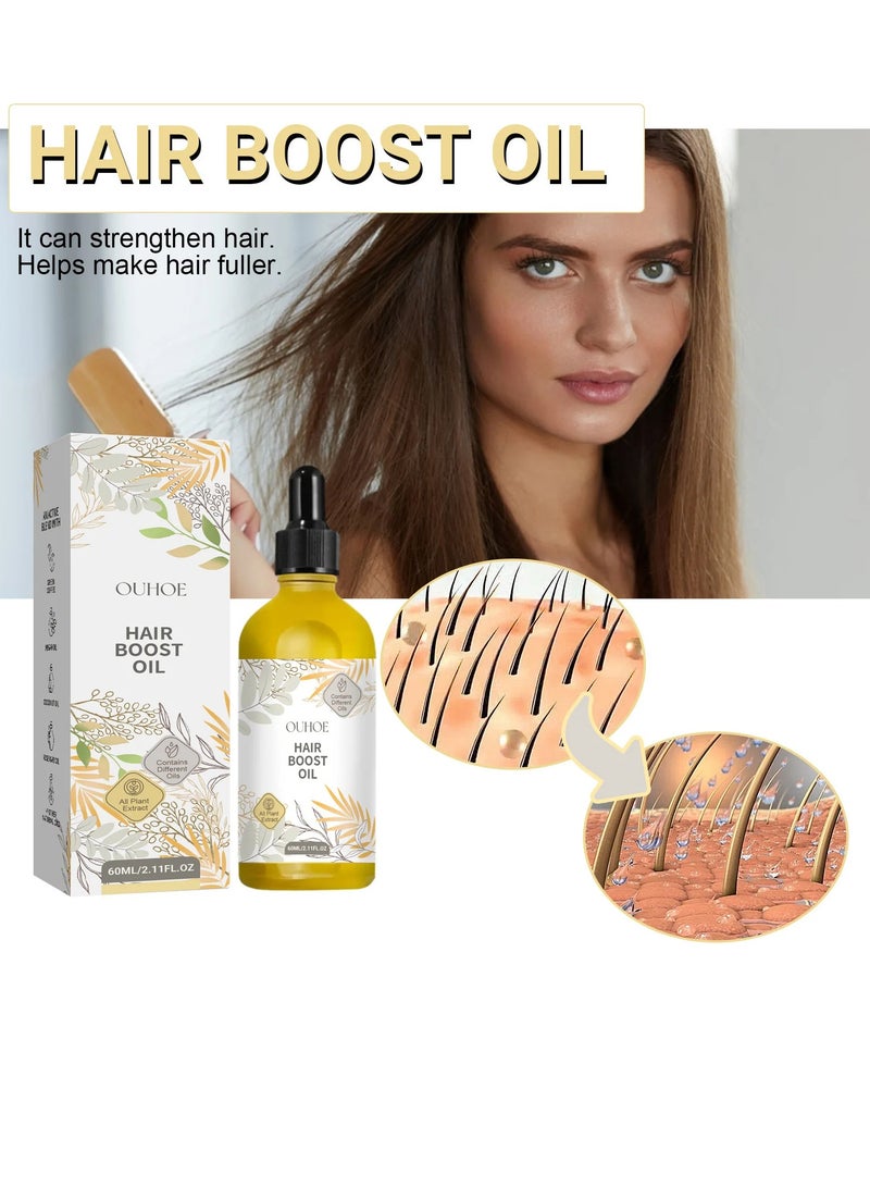 Hair Essential Oil, Natural Formula Hair Growth Essence, Nourishing Anti Hair Loss Dense Hair Essential Oil For Hair Growth, Smooth Thickening Rosemary Hair Oil For Repairing Damaged Hair