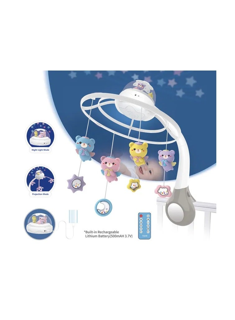 Projection Baby Bed Bell–light Blue