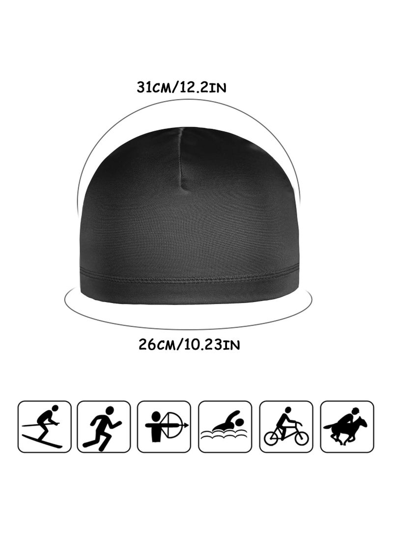 6 Pieces Skull Caps Helmet Liner Sweat Wicking Cap Running Hats Cycling Skull Caps for Men Women
