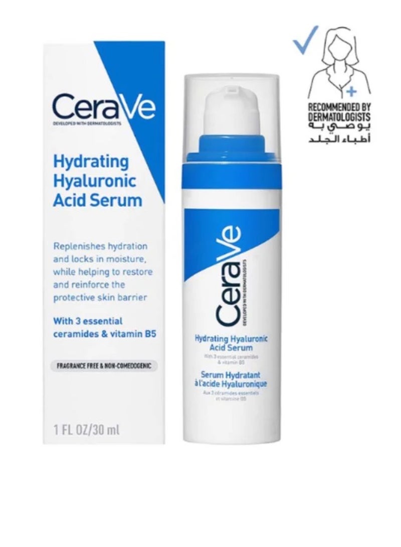 Cera Ve Hyaluronic Acid Moisturizing Serum for Dry Skin White 30ml