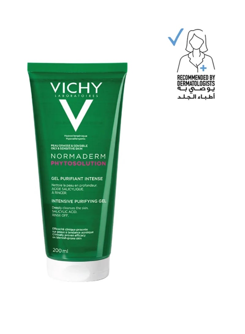 Vichy Normaderm Phytosolution Cleansing Gel for Oily, Acne-Prone Skin with Salicylic Acid 200ml
