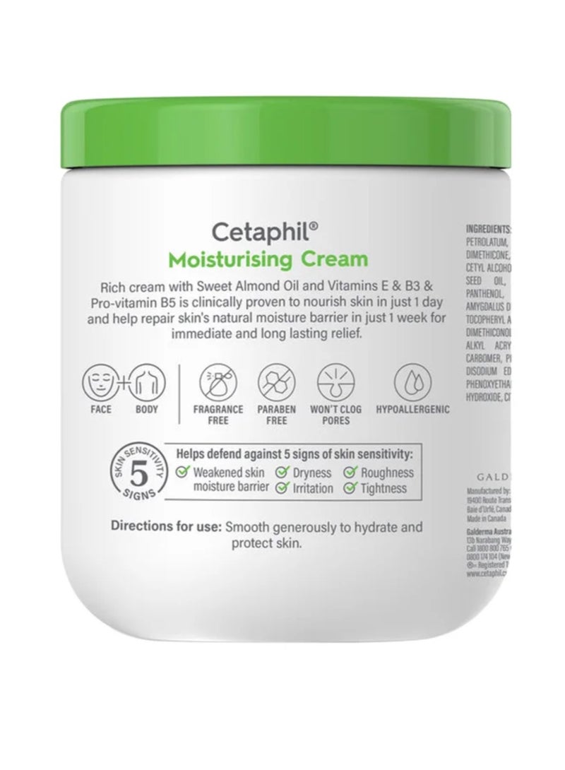 Cetaphil Moisturizing Cream for Very Dry and Sensitive Skin White 550g