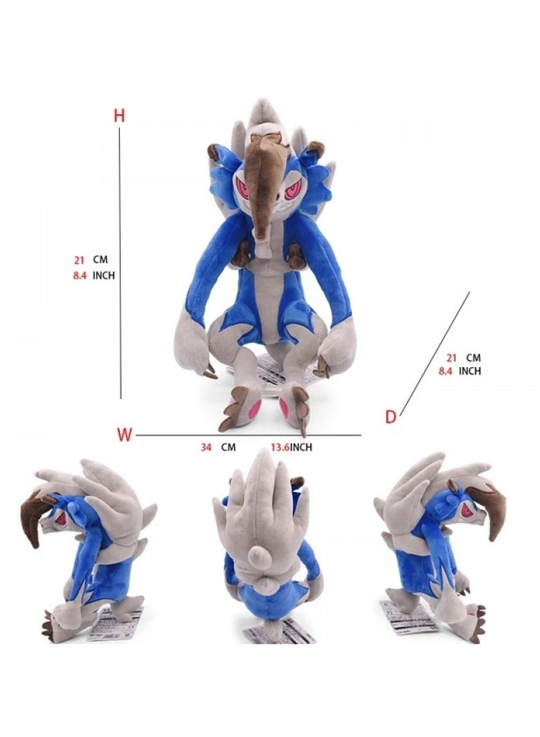 5-Piece Pocket Monsters Figure Lycanroc Plush Toys Set