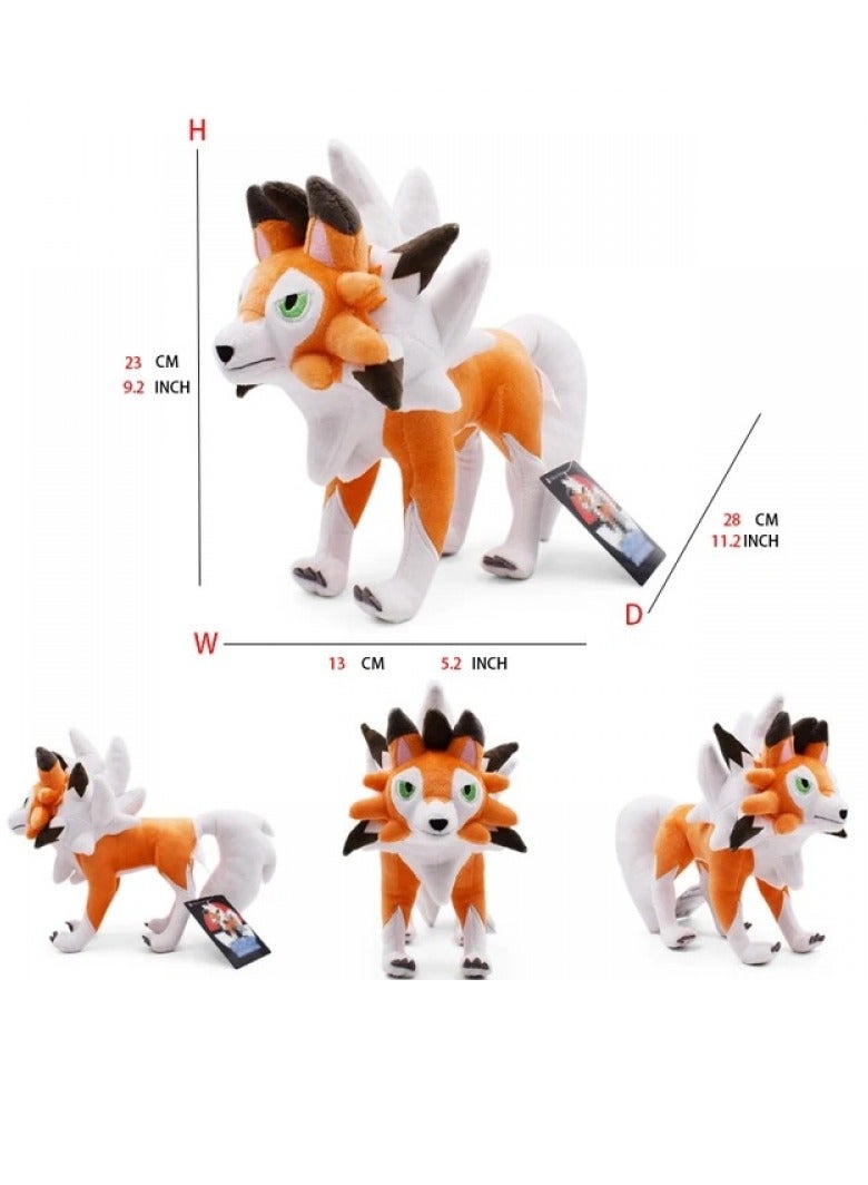 5-Piece Pocket Monsters Figure Lycanroc Plush Toys Set