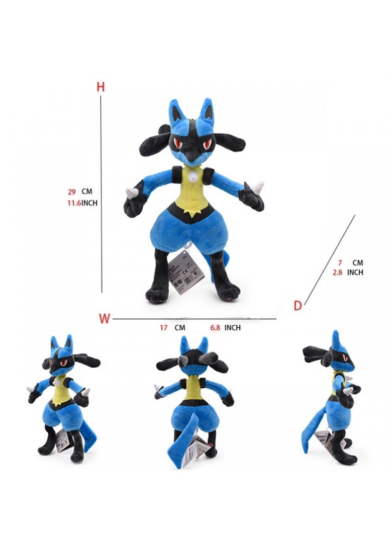 1-Piece Pocket Monsters Figure Lucario Plush Toys 29cm