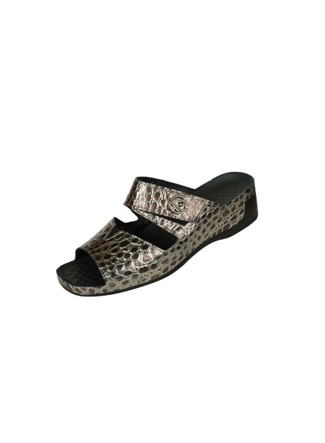 148-1057 Vital Ladies Tina - Reptil Sandals 08066 Black