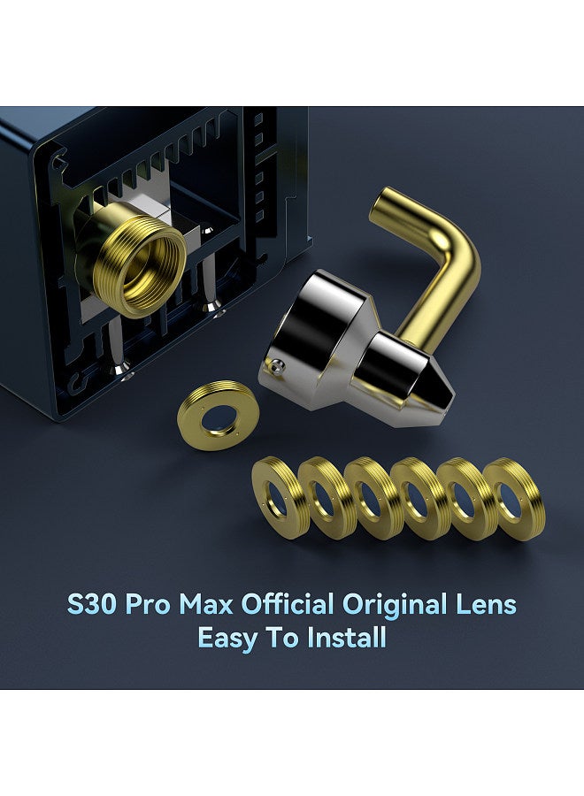 Original S30 Pro Max Laser Len 6PCS Suitable for Laser Module Ultra-22W / Ultra-33W Standard Lens Reinforced Surface Anti-oil and Anti-dust High Transparent Easy to Install