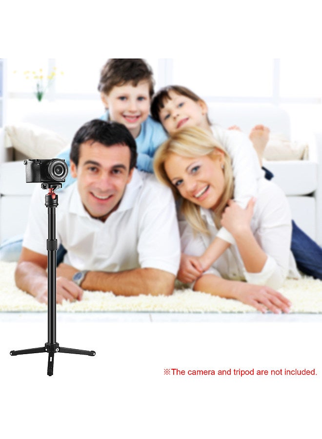 Adjustable Tripod Extension Rod Photography Extension Pole with 1/4 Inch Screw Adjustable Length 33~60cm for Camera Photography