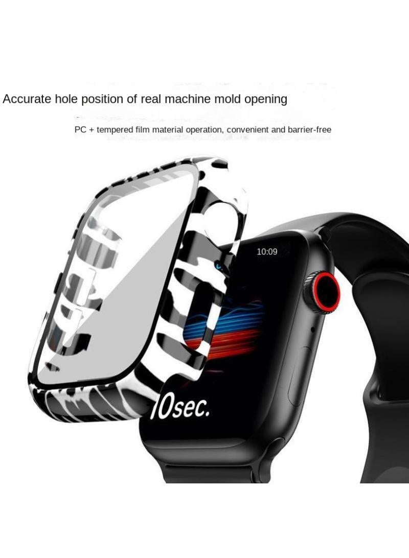 Suitable For AppleWatch 45mm universal Watch Tempered Film Integrated Protective Case