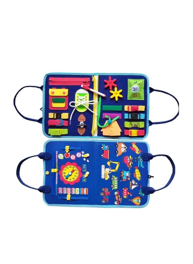 Toddler Busy Board Montessori Toys Sensory Board for Fine Motor Skill