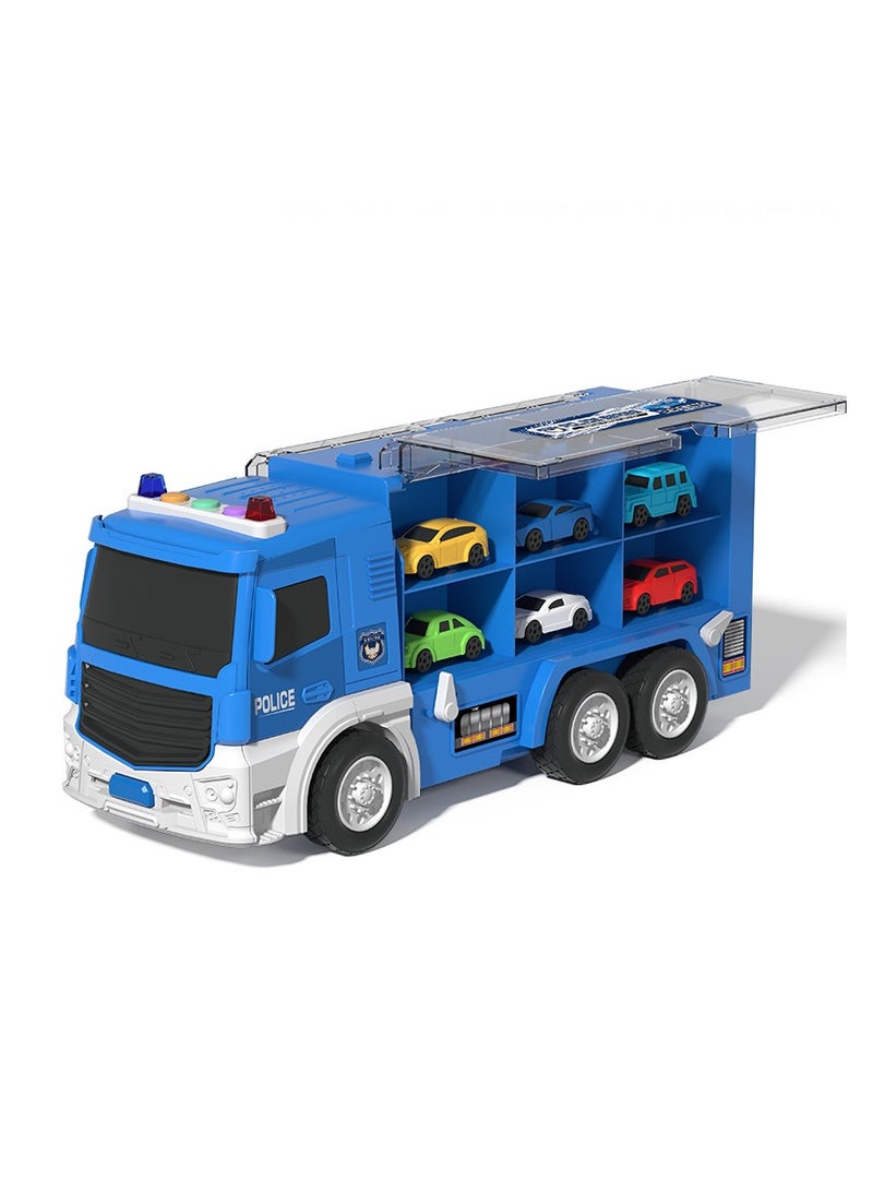 2 In 1 Blue Deformation Cars Toy With Music And Story