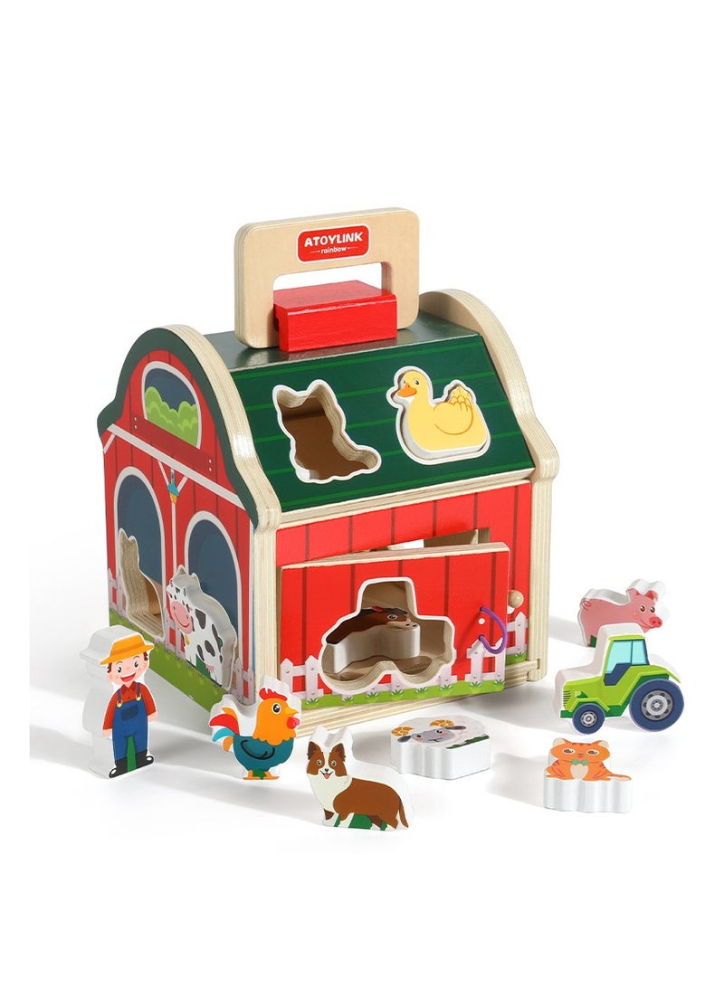 Wooden Sorter Toys,Animal Graphic Matching Toys For Early Childhood Education