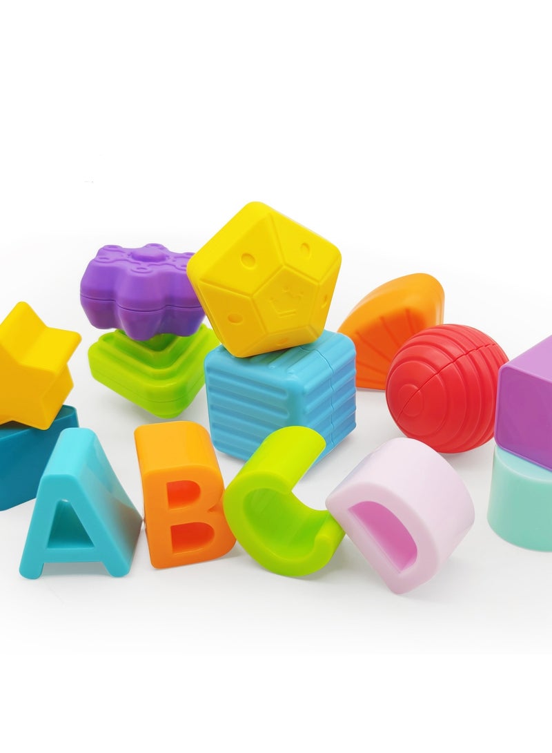 Kids Shape Sorting Toy Set Early Educational Grasp Intelligence Box Baby Bath Accessories
