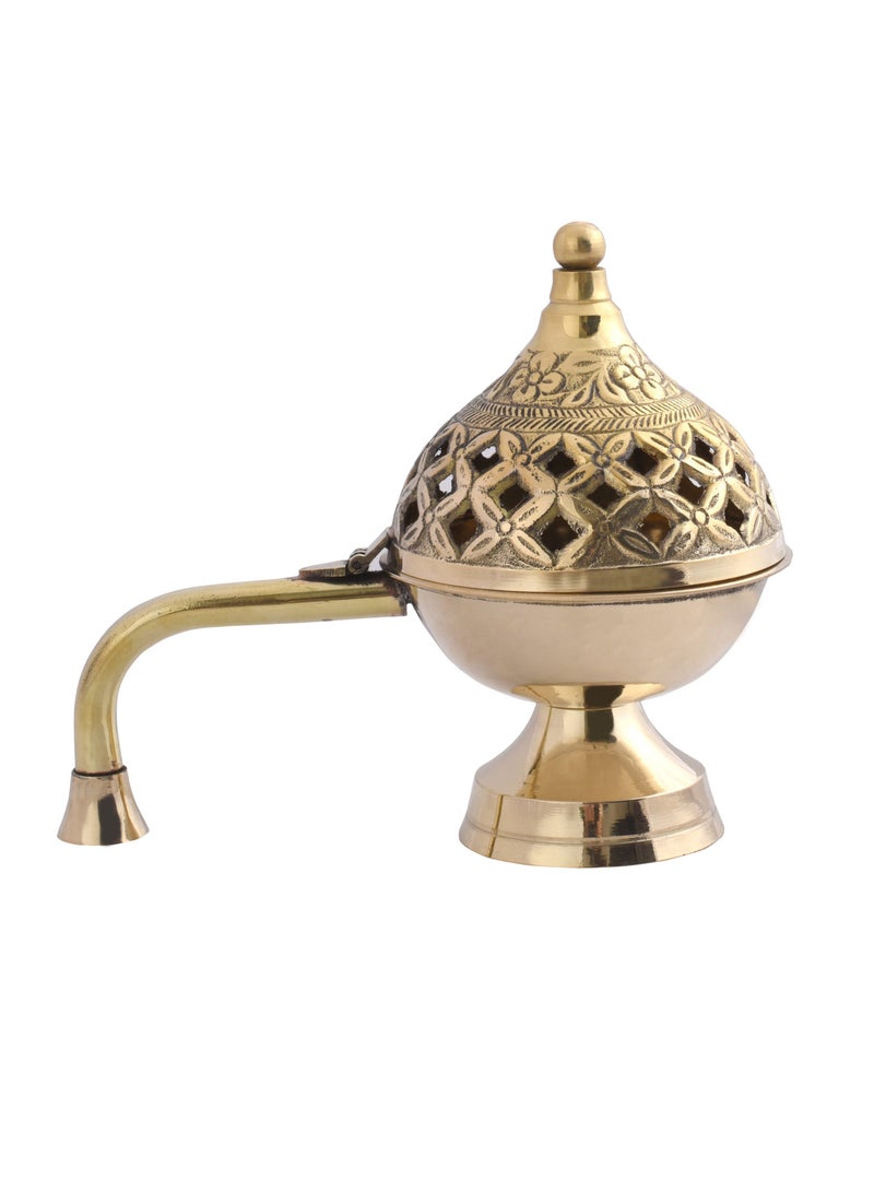 Exquisite Golden Brass Dhuni - Traditional Incense Burner
