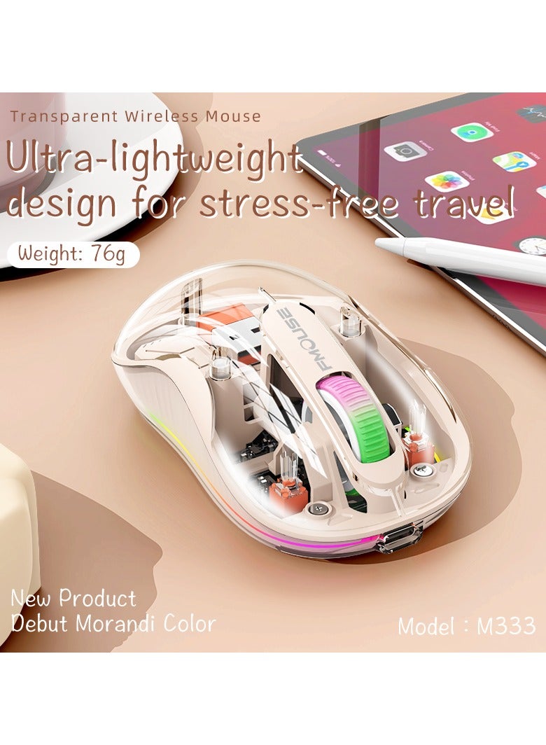 Bluetooth Wireless Transparent Mouse Supported USB&Type MacBook Air&Microsoft Rechargeable Mouse