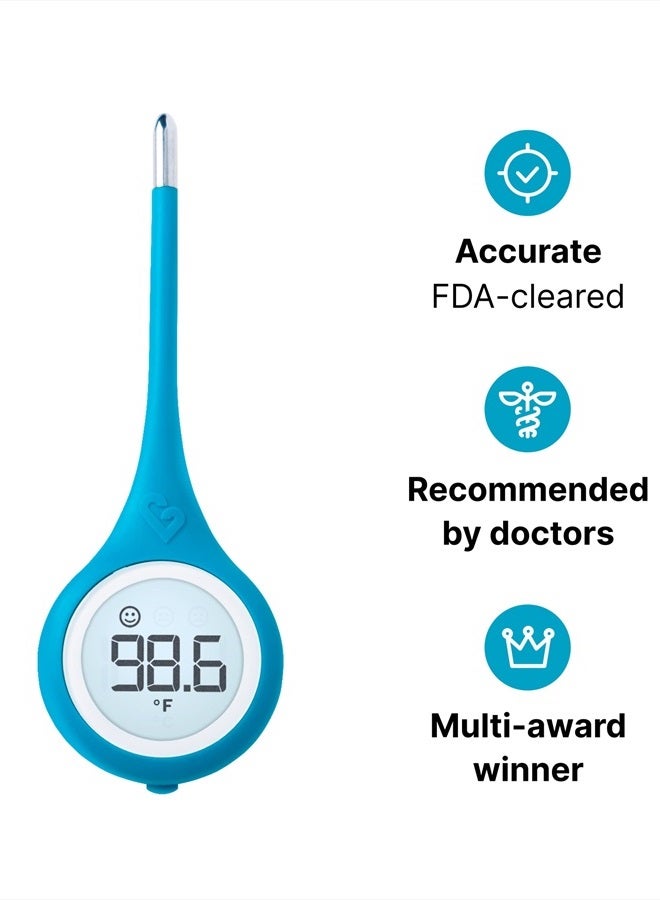 Smart,Fever, Digital Medical Baby, Kid and Adult Termometro - Accurate, Fast, FDA Cleared Thermometer for Oral, Armpit or Rectal Temperature Reading - QuickCare