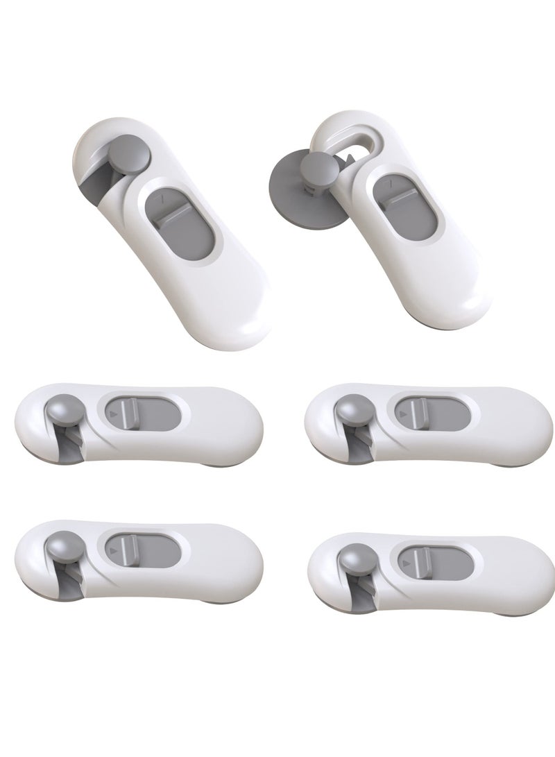6 Pack Child Safety Locks, Baby Safety Locks, Easy To Install No Drilling Child Security Locks For Cabinet Locks, Drawers, Appliances, Toilet Seats, Refrigerator, Oven