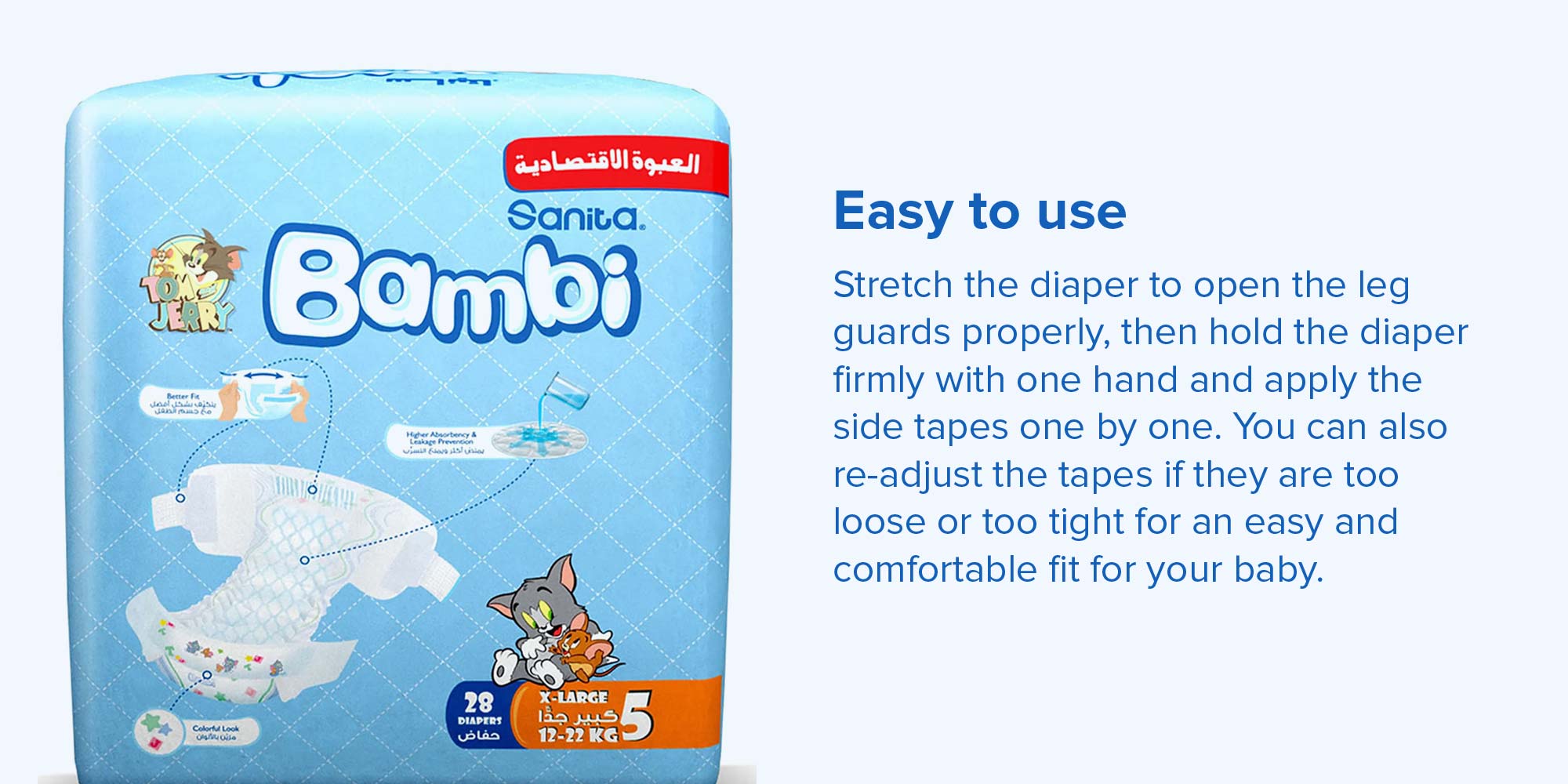 Baby Diapers, Size 5, 12 - 22 Kg, 28 Count - X Large, Value Pack, Now Thinner And More Absorbent