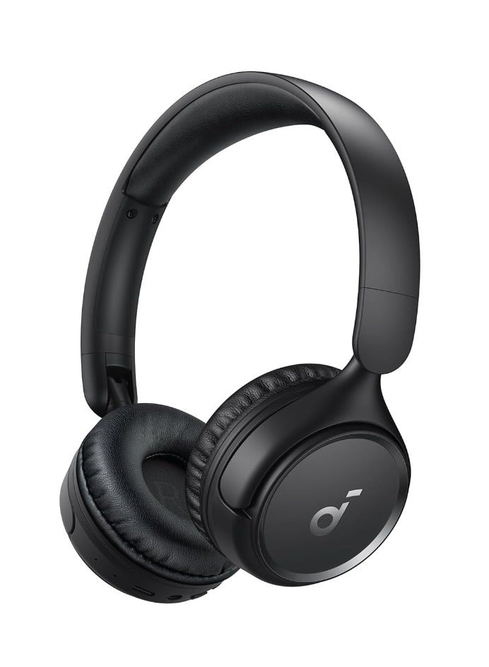 H30i Wireless On-Ear Headphones, Foldable Design, Pure Bass, 70H Playtime, Bluetooth 5.3, Lightweight and Comfortable, App Connectivity, Multipoint Connection Black