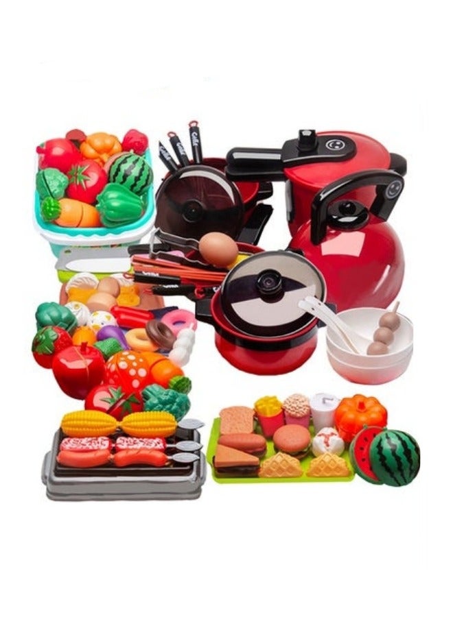 74-Piece Play Kitchen Accessories Play Food Sets for Kids Kitchen Play Accessories Toy Cooking Set