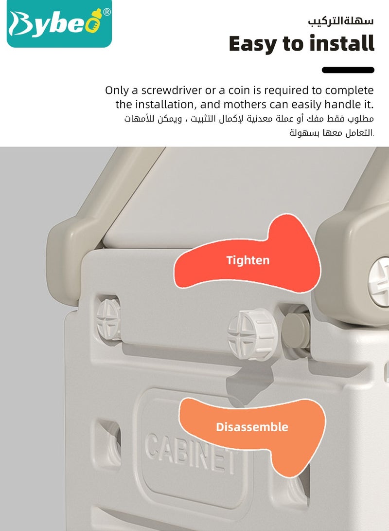 Children Deluxe Storage Organizer Set - Kids Bookshelf With Multi-Layer Toy Storage Rack, Storage Drawers, Drawing Board, Multi Boxes, PP Material With Large Capacity