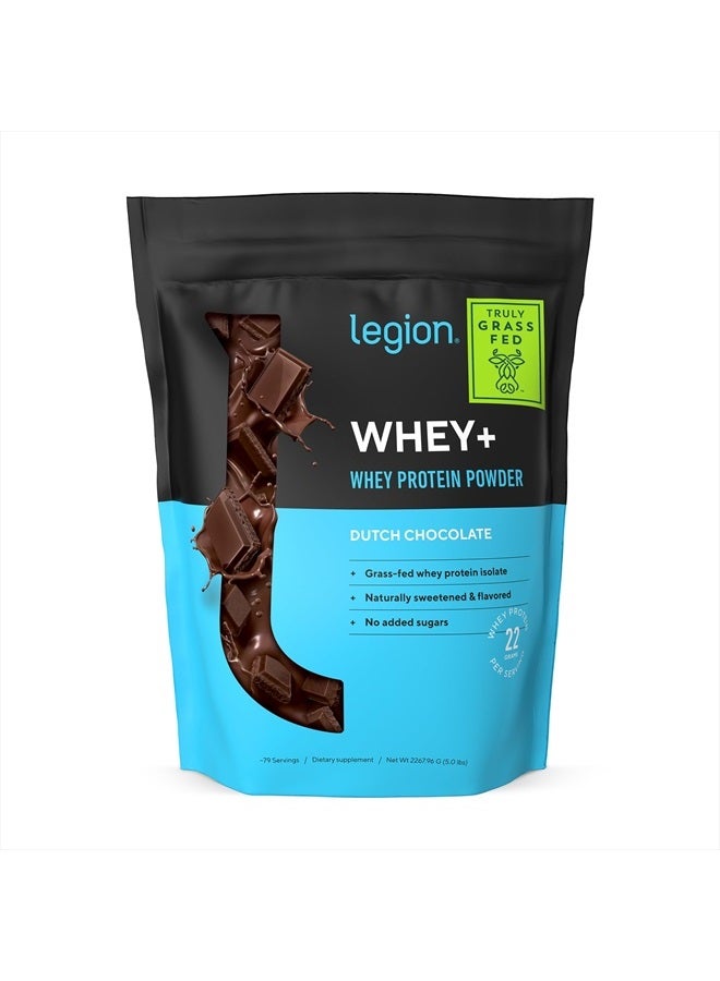 Whey Protein Powder Chocolate - Whey+ Isolate Protein Powder - Protein Isolate from Grass Fed Cows - Non-GMO, Lactose-Free, Sugar-Free Protein Powder Dietary Supplement (79 Servings)