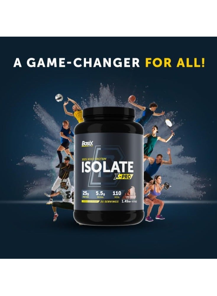 Basix 100% Whey Protein Isolate X-Pro 658g Chocolate Chunk Flavor 22 Serving