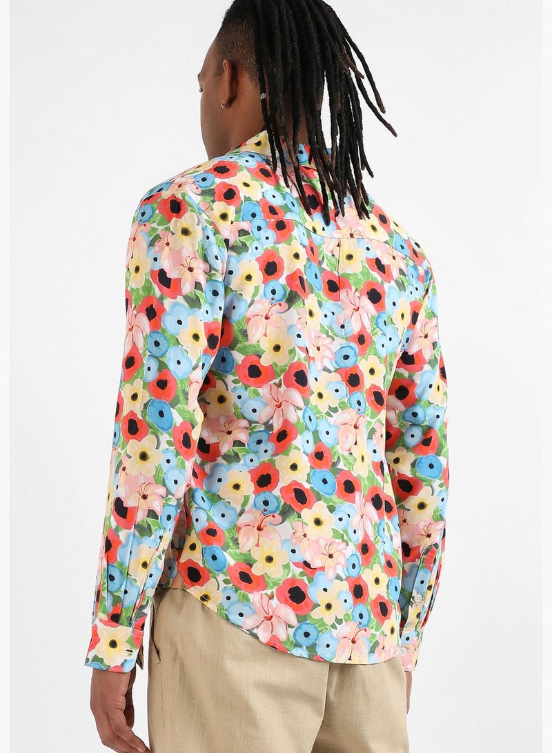 Front Button Printed Shirt