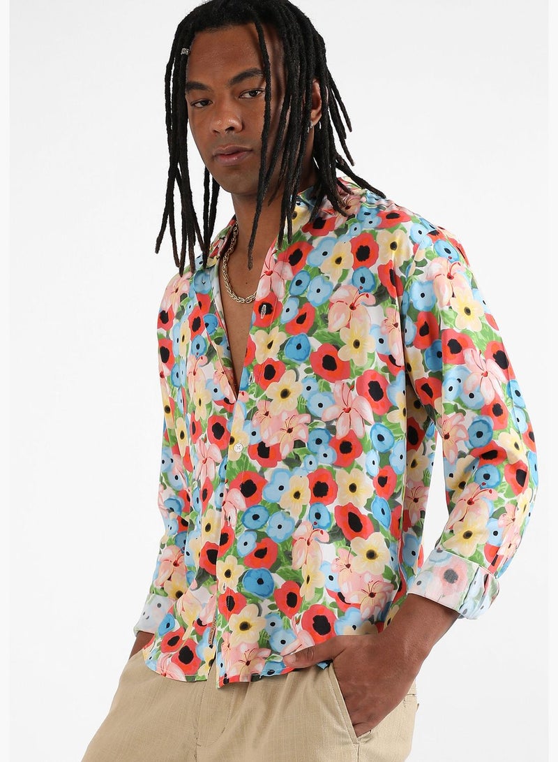 Front Button Printed Shirt