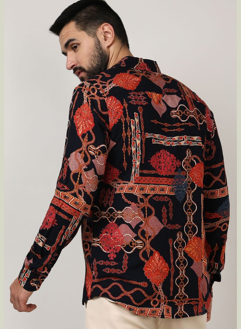 Printed Long Sleeve Shirt