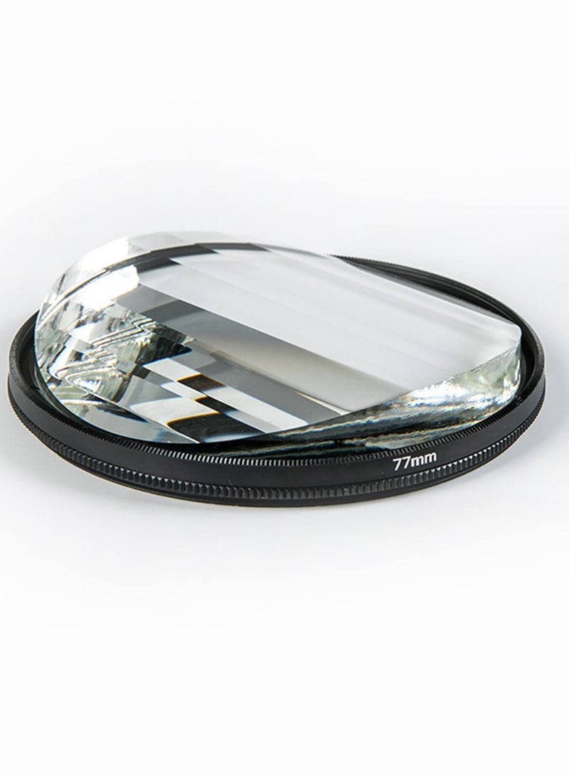 Camera Filter Accessories, 77mm Linear Glass Prism, Foreground Blur, Repeated Color Images, Glass Prism Special Effects Filter, LENS0002