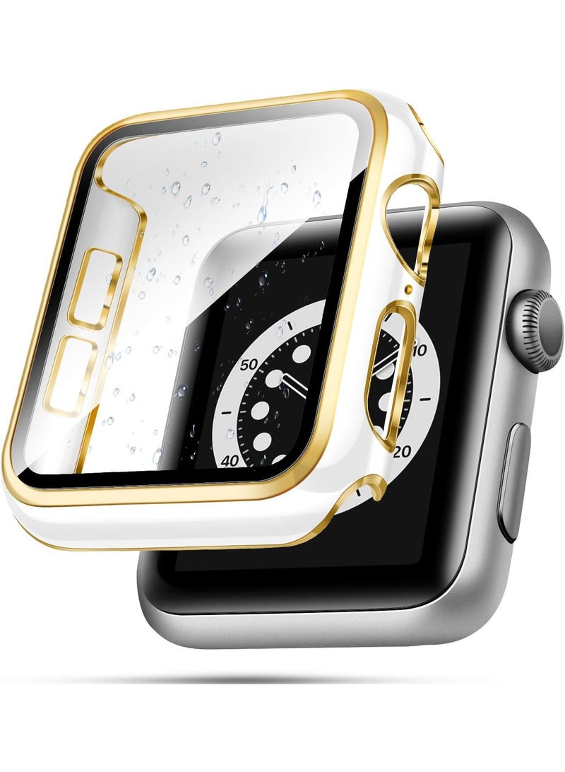 Suitable For AppleWatch1/2/3 38mm universal Watch Tempered Film Integrated Protective Case