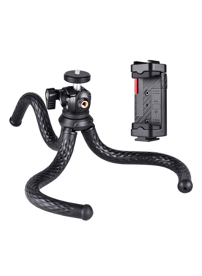 Tabletop Octopus Tripod Stand Phone Tripod Flexible Camera Tripod with 1/4 Inch Screw & Phone Holder 1.5kg Load Capacity for Smartphone Camera Vlog Selfie Live Streaming