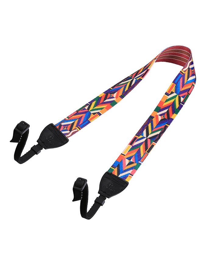 Style Double Cotton Yard Colorful Pattern Shoulder Neck Strap Camera Strap Bags Wristband Replacement for Canon SLR DSLR Cameras