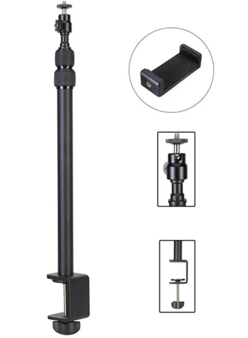 JMARY MT-49 Tabletop Light Stand Clip with 1 / 4-inch Screw for Cameras LED Video Light and Ring Light