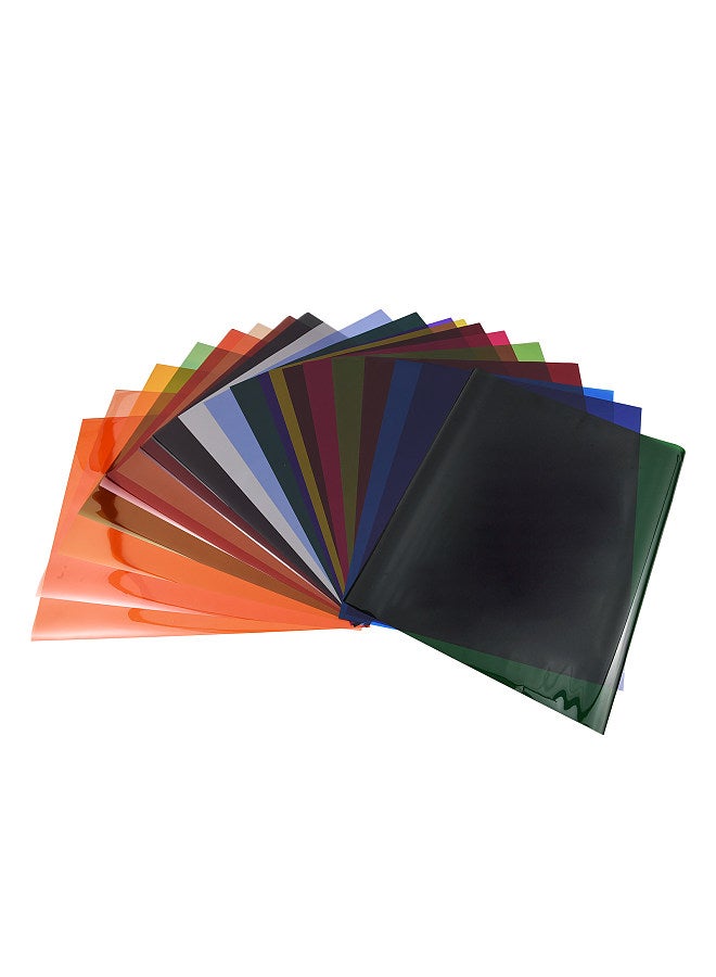 20pcs Color Correction Gel Light Filter Sheet Color Correction Filters Kit Colored Transparency Color Film,  Size 9.8*6.6cm/3.8*2.6in