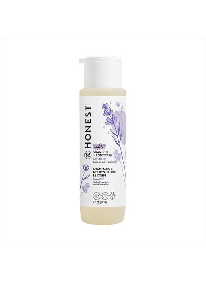 2-in-1 Cleansing Shampoo + Body Wash | Gentle for Baby | Naturally Derived, Tear-free, Hypoallergenic | Lavender Calm, 18 fl oz