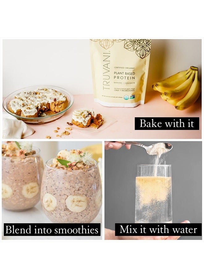 Vegan Protein Powder | Banana Cinnamon | 20g Organic Plant Based Protein | 10 Servings | Pea Protein for Women and Men | Keto | Gluten & Dairy Free | Low Carb | No Added Sugar