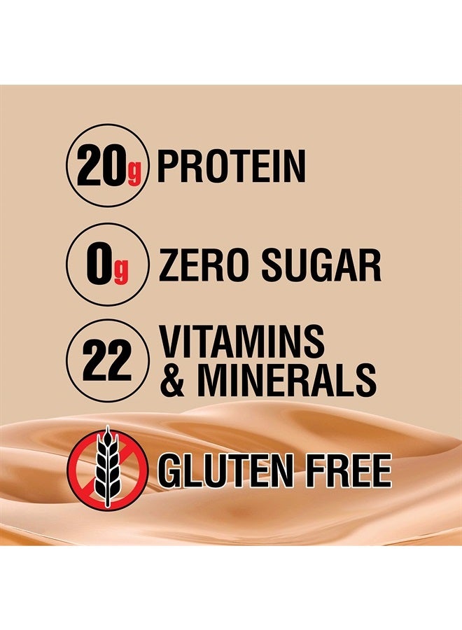 LABRADA NUTRITION - Lean Body RTD Whey Protein Shake, Convenient On-The-Go Meal Replacement Shake for Men & Women, 20 grams of Protein – Zero Sugar, Lactose & Gluten Free, Salted Caramel (Pack of 16)