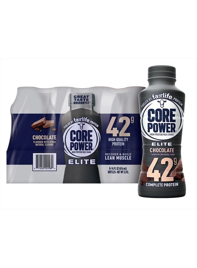 FAIRLIFE NUTRITION PLAN Core Power Elite 42g. Protein Shake, Chocolate - Liquid (14 fl. oz, 8 pk.)