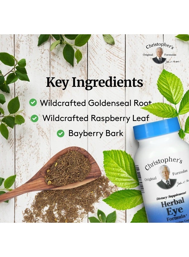 Dr. Christopher's Herbal Eye Formula - Eye Vitamins for Sight Care - Natural Eye Support Supplement with Whole Food Herbs for Optimal Visual Acuity