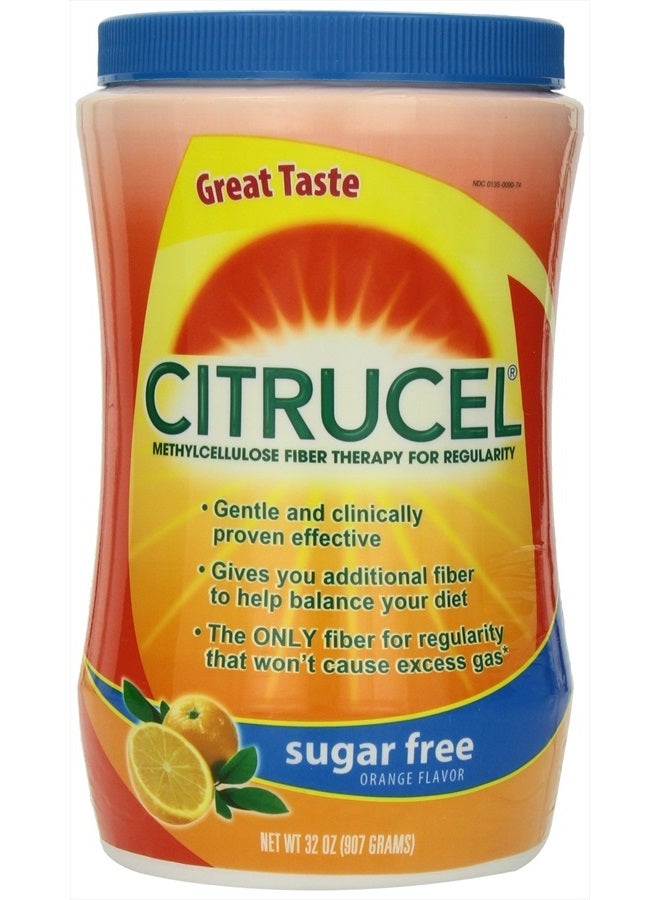 Citrucel Sugar Free Fiber Therapy, Orange, 32 oz (907 g)