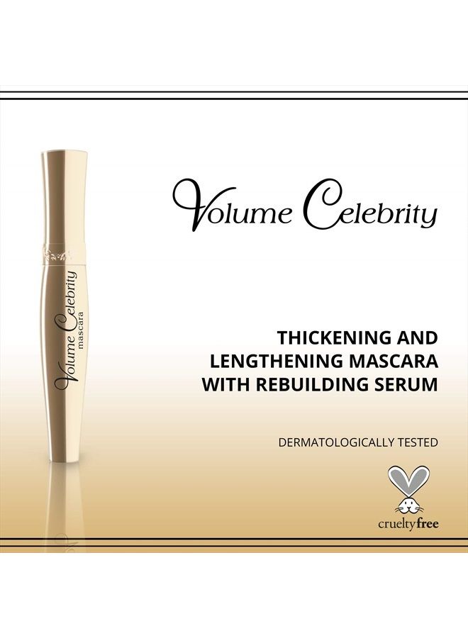 Eveline Volume Celebrity Thickening and Lengthening Mascara with Rebuilding Serum