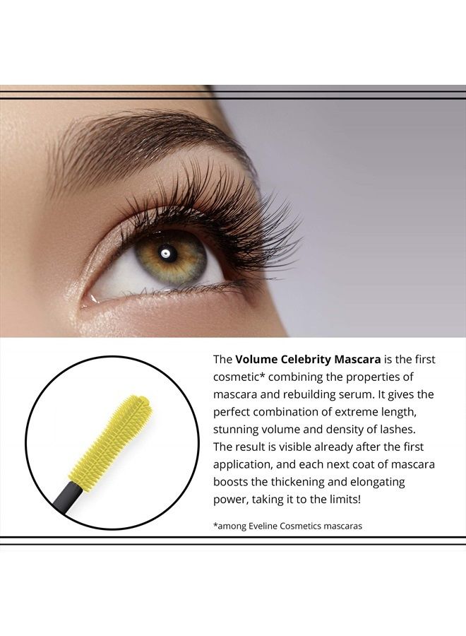 Eveline Volume Celebrity Thickening and Lengthening Mascara with Rebuilding Serum