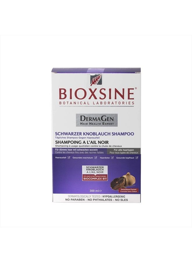 Herbal Shampoo with Black Garlic for Hair Loss/Odourless/Prevents Hair Loss/Healthy Hair/For All Hair Types/Women and Men 300 ml