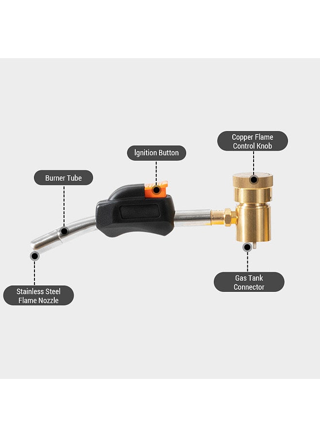 Propane Torch Head High Intensity Torch Head Soldering Trigger Start Gas Torch for for Soldering Brazing Welding