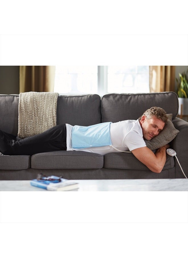 Heating Pad for Pain Relief | Standard Size Ultra Heat, 3 Heat Settings | Light Blue, 12 Inch x 15 Inch