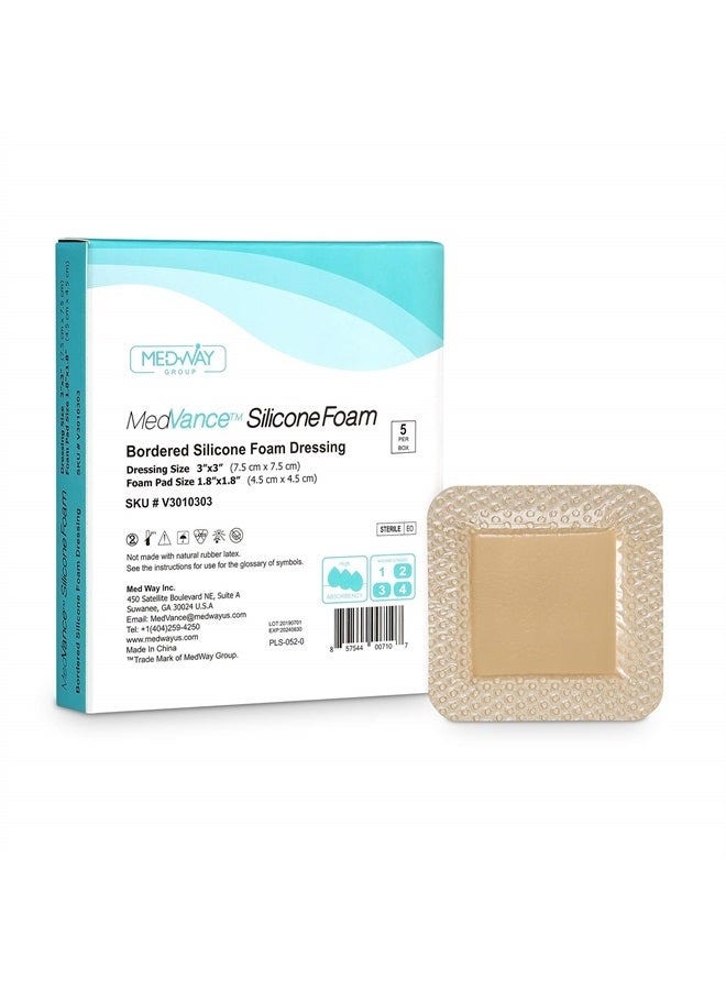 TM Silicone - Bordered Silicone Adhesive Foam Dressing, Size 3