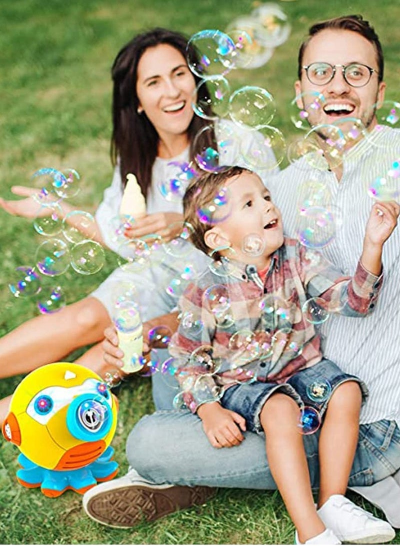 KASTWAVE Bubble Machine, Bubble Blower for Toddlers Octopus Auto Bubble Maker with Light for Kids Automatic Outdoor Indoor Bubble Maker Toy