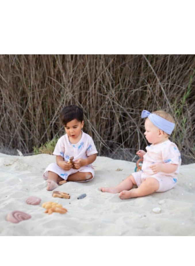 Silicone Beach Toys Set for Kids , Sand Beach Toys Bulk for Older Kids, Travle Friendly Sand Toys for Boys and Girls, Baby Outdoor Playset for Beach, Snow, Sandbox